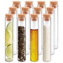 Conjunto de tubos de ensaio de vidro HUAOU 10mL com rolha de cortiça (12 unidades)