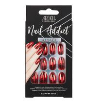 Conjunto de unhas artificiais Ardell Nail Addict Metallic Red 24 unidades