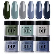 Conjunto de unhas Dip Powder AZUREBEAUTY azul sálvia verde cinza 6 cores Conjunto de unhas Dip Powder AZUREBEAUTY azul sálvia verde cinza 6 cores