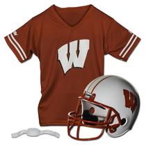 Conjunto de uniformes de futebol Franklin Sports Wisconsin Badgers Kids