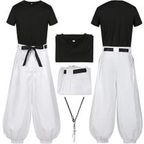 Conjunto de uniformes Vcnoeo Fushiguro para homens (branco) Conjunto de uniformes Vcnoeo Fushiguro para homens (branco)