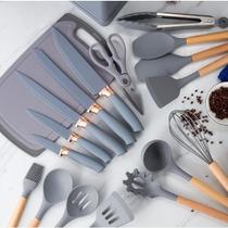 Conjunto de Utensílio Cozinha de Silicone 19 peças alta qualidade CORES DISPONIVEIS