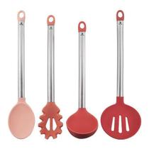 Conjunto de Utensílios 4 peças Rosa - Hercules - UT117-4RS