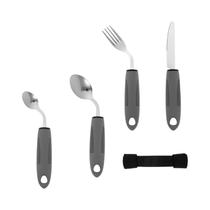 Conjunto De Utensílios Adaptáveis Para Idosos Com Parkinson E Artrite Talheres Angulados Com Faca,