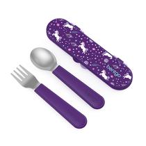 Conjunto de utensílios Bentgo Kids em aço inoxidável com estojo de armazenamento Conjunto de utensílios Bentgo Kids em aço inoxidável com estojo de armazenamento