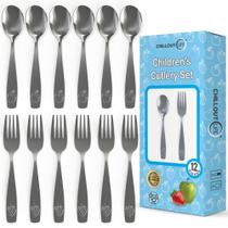 Conjunto de utensílios CHILLOUT LIFE em aço inoxidável para crianças, 12 peças Conjunto de utensílios CHILLOUT LIFE em aço inoxidável para crianças, 12 peças