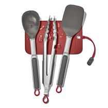 Conjunto de utensílios de acampamento OXO Outdoor de 4 peças com suporte de silicone Conjunto de utensílios de acampamento OXO Outdoor de 4 peças com suporte de silicone