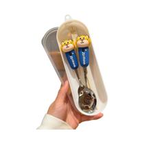 Conjunto De Utensílios De Aço Inoxidável Zootopia Judy Nick, Colher, Garfo E Hashi Fofos Para