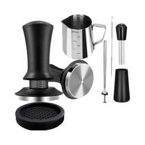 Conjunto De Utensílios De Café Em Aço Inoxidável 7 Peças: Prensa, Agulha Para Pó Solto E Colher -