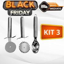 Conjunto de Utensílios de Cozinha 3 Peças em Aço Inox - Praticidade e Estilo para Sua Cozinha Conjunto de Utensílios de Cozinha 3 Peças em Aço Inox - Praticidade e Estilo para Sua Cozinha