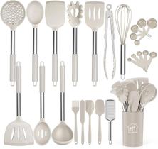 Conjunto de utensílios de cozinha AILUKI Silicone, 26 unidades, resistente ao calor