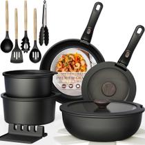 Conjunto de utensílios de cozinha Astercook 21 unidades de cerâmica antiaderente de indução
