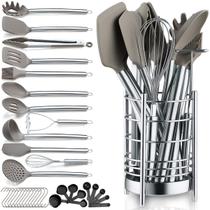 Conjunto de utensílios de cozinha Berglander 38 peças de silicone inoxidável Conjunto de utensílios de cozinha Berglander 38 peças de silicone inoxidável