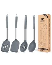 Conjunto de utensílios de cozinha Bundlepro Silicone Non Stick 4 peças Conjunto de utensílios de cozinha Bundlepro Silicone Non Stick 4 peças