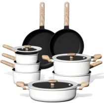 Conjunto de utensílios de cozinha CAROTE, 11 unidades de panelas e frigideiras de indução antiaderentes