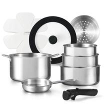 Conjunto de Utensílios de Cozinha CAROTE 12 Peças em Aço Inoxidável Preto - Indicação