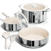 Conjunto de utensílios de cozinha CAROTE 14 peças de cerâmica antiaderente/aço inoxidável