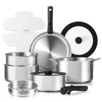 Conjunto de Utensílios de Cozinha CAROTE 14 Peças em Aço Inoxidável - Preto - Indicação