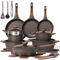Conjunto de utensílios de cozinha CAROTE 26PCS de indução antiaderente sem PFOA Conjunto de utensílios de cozinha CAROTE 26PCS de indução antiaderente sem PFOA
