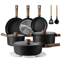 Conjunto de utensílios de cozinha CAROTE, antiaderente, 16 unidades de panelas e frigideiras, cozinha