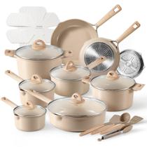 Conjunto de utensílios de cozinha CAROTE Ceramic 25 unidades Taupe Induction Kitchen