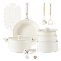 Conjunto de utensílios de cozinha CAROTE Ceramic Non Stick, 15 unidades de indução