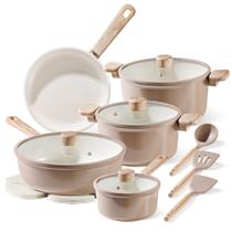 Conjunto de utensílios de cozinha CAROTE Ceramic Non Stick, 16 unidades, cinza