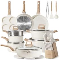 Conjunto de utensílios de cozinha CAROTE ICE 35 unidades antiaderentes de indução branco