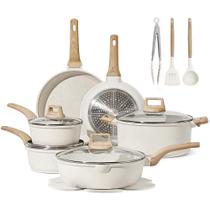 Conjunto de utensílios de cozinha CAROTE White Granite Nonstick 16 peças Conjunto de utensílios de cozinha CAROTE White Granite Nonstick 16 peças