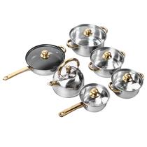 Conjunto de utensílios de cozinha ciciglow em aço inoxidável de 12 peças com alças Conjunto de utensílios de cozinha ciciglow em aço inoxidável de 12 peças com alças