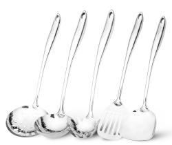 Conjunto de utensílios de cozinha Cook And Craft em aço inoxidável de 5 peças