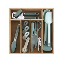Conjunto de utensílios de cozinha COOK WITH COLOR Bamboo 18 peças com organizador