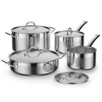 Conjunto de utensílios de cozinha Cooks Standard em aço inoxidável, 8 peças, prata