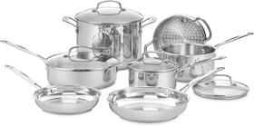 Conjunto de utensílios de cozinha Cuisinart Chef's Classic em aço inoxidável de 11 peças