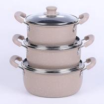 Conjunto de Utensílios de Cozinha de Alumínio Granito de Alta Qualidade com 6 Peças, Panelas Antiaderentes para Cozinhar Conjunto de Utensílios de Cozinha de Alumínio Granito de Alta Qualidade com 6 Peças, Panelas Antiaderentes para Cozinhar