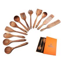 Conjunto de utensílios de cozinha de madeira BOKALAKA Teak Wood 12 peças