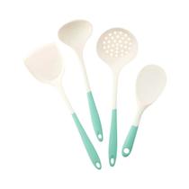 Conjunto De Utensílios De Cozinha De Silicone 4 Peças: Espátula, Colher Furada, Colher De Sopa E