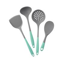 Conjunto De Utensílios De Cozinha De Silicone 4 Peças: Espátula, Colher Furada, Colher De Sopa, Conjunto De Utensílios De Cozinha De Silicone 4 Peças: Espátula, Colher Furada, Colher De Sopa,