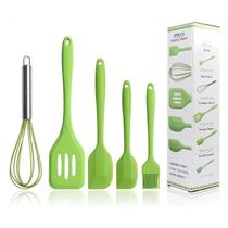 Conjunto de utensílios de cozinha de silicone 5 peças pá batedor de ovos pá antiaderente conjunto de utensílios de cozi