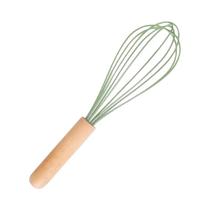 Conjunto De Utensílios De Cozinha De Silicone Antiaderente Com Alça De Madeira Espátula Batedores De