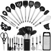 Conjunto de Utensílios de Cozinha de Silicone BESTZMWK - 33 Gadgets