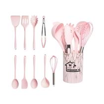 Conjunto De Utensílios De Cozinha De Silicone Branco Grau Alimentício 10 18 Peças Utensílios De