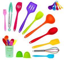Conjunto de utensílios de cozinha de silicone TIBLEN 18 unidades resistentes ao calor