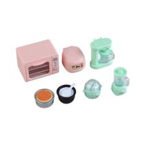 Conjunto de utensílios de cozinha Dollhouse Furniture, 8 unidades em escala 1/12 Conjunto de utensílios de cozinha Dollhouse Furniture, 8 unidades em escala 1/12