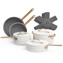 Conjunto de utensílios de cozinha Drew Barrymore Ceramic Antiaderente, 12 peças, branco