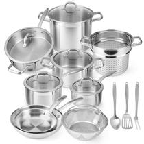 Conjunto de utensílios de cozinha Duxtop Professional em aço inoxidável 17PC