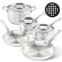 Conjunto de utensílios de cozinha Duxtop Whole-Clad Tri-Ply em aço inoxidável 9PC
