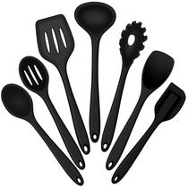 Conjunto de utensílios de cozinha E-far de 7 peças de silicone resistente ao calor