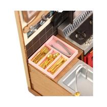 Conjunto De Utensílios De Cozinha Em Miniatura Para Casa De Bonecas Com Caixa De Armazenamento,