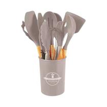 Conjunto De Utensílios De Cozinha Em Silicone De Grau Alimentício 12PCS Espátula De Cozinha Colher Conjunto De Utensílios De Cozinha Em Silicone De Grau Alimentício 12PCS Espátula De Cozinha Colher